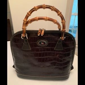 Dooney & Bourke, Bamboo handle, Dark Brown Satchel